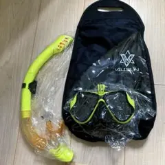 VILISUN シュノーケルセット 透明オレンジ