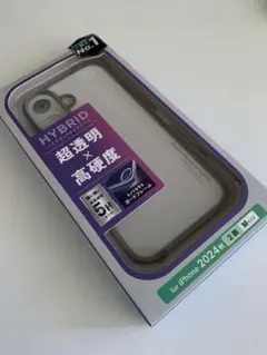未使用　iPhone 16 カバー　ハイブリッドクリアケース グレーエレコム