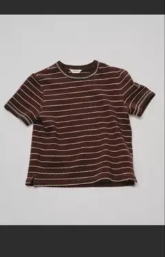 todayful Border Ringer Tee チョコ 試着のみ