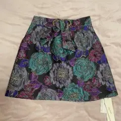 【新品】リリーブラウン♡ウエストリボン台形スカート♡ブラック♡