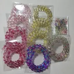 ガラスビーズ(金箔付き)　セット
