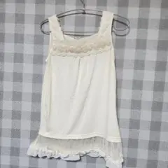 【axes femme】アイボリー レース装飾 キャミソール