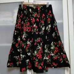 ^*3844ピンクハウスひざ丈スカート チェリー