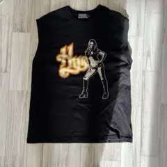 Hys グラフィックノースリーブトップス
