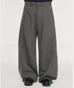 【新品未使用】signature wide slacks ストライプ グレー