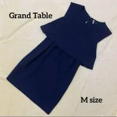 【美品】grand table グランターブル　フォーマルワンピース 紺