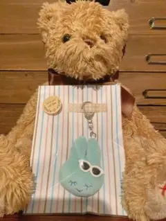 おすましウサギ(サングラス)キーホルダー　ブルー