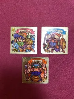 ビックリマンシール 神帝セット　神帝ピーター　アリババ神帝　牛若神帝　チョコ版