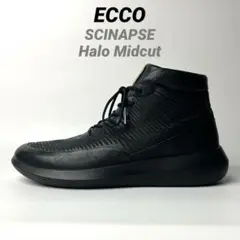 【未使用級】ECCO SCINAPSE ヤクレザー　ハイトップスニーカー　黒39
