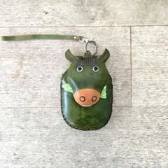 *本場ペルー産*牛の頭型レザーキーリング