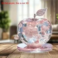 2D フラット アクリルスタンド リンゴ サクラ 桜 置物 0043