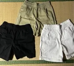 GU ショートパンツ 3色セット 黒 ベージュ 白