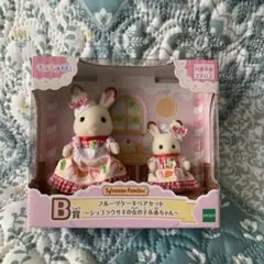 キラキラくじB賞　フルーツケーキペアセット　ショコラウサギの女の子&赤ちゃん