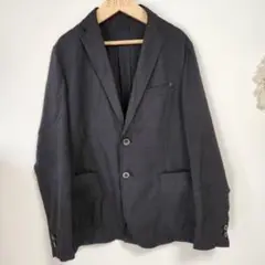 COMME CA ISM ジャケット ブラック　コムサイズム　エンボス