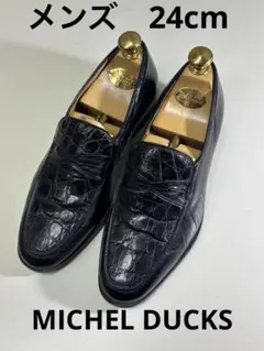 MICHEL DUCKS メンズ　ローファー　アッパークロコダイル皮革