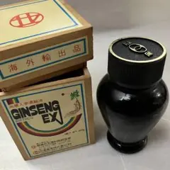 【未使用】木箱入り レトロ雑貨 GINSENG EX 高麗人参エキス 60g