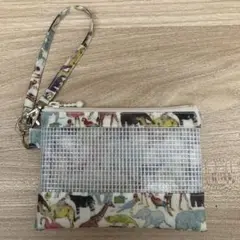 ストラップ付ミニポーチ ハンドメイド リバティ キューフォーザズー マルチカラー