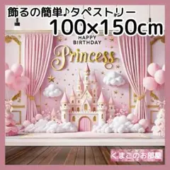 タペストリー 背景布 誕生日 バースデー お城 プリンセス 女の子 B15a