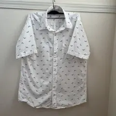 UNIQLO 鳥プリント 半袖ワークシャツ　Ｌサイズ