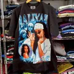 AALIYAH アリーヤ ヒップホップ R＆B 両面プリントＴシャツ L
