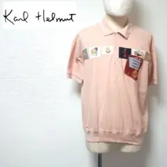 【美品】Karl Helmut カールヘルム ワッペン 鹿子 ポロシャツ
