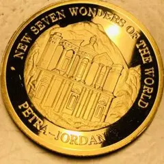 Z294 外国金貨 2007年 世界七不思議 記念メダル 美品 希少 大型金貨