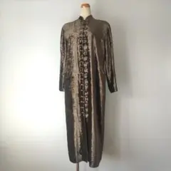 KANEKO ISAO カネコイサオ チャイナボタン ロングワンピース