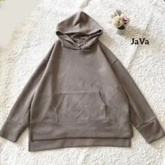 ジャバ ブラウン フード付き スウェット XL オーバーサイズ JaVa