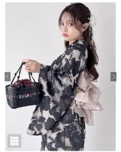 3点セット2Wayオーガンジー花柄セパレート浴衣