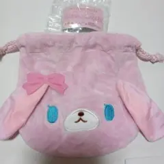 【新品】サンリオ　シュガーバニーズ　ももうさ　ふわふわ巾着
