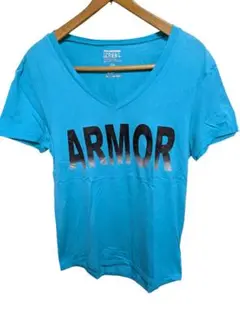 ♦IZREEL ARMOR VネックTシャツ 青