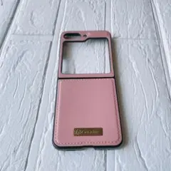 Galaxy Z Flip 5用ケース RFIDカードホルダー付き ピンク