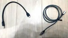 【ジャンク品】USBケーブル2本セット_TypeA_TypeC_MicroB