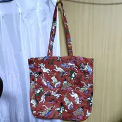 【完売】ニコアンド 鳥獣戯画トートバッグ niko and（ニコアンド）の「【鳥獣戯画】コラボトートバッグ