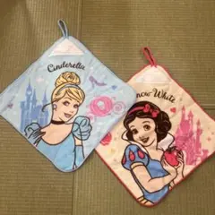 シンデレラ・白雪姫 ループ付きタオルセット