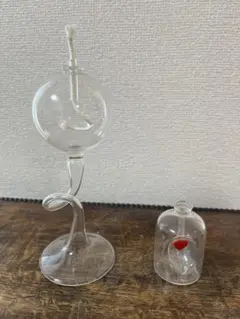 オイルランプ　ガラス製2点