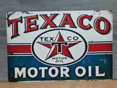 TEXACO MOTOR OIL レトロ風 ブリキ看板 OK2035