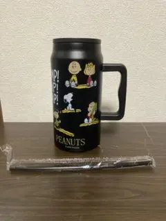 新品　未使用　タンブラー ストロー付　SNOOPY PEANUTS M800