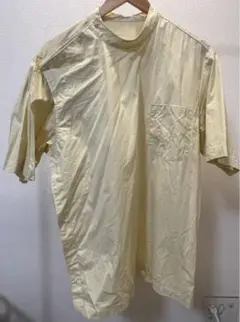 DRESS 綿シルク スタンドカラーシャツ 半袖 ユニフォーム 変形