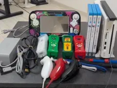 Wii U 本体 + ゲームソフト3本 + コントローラー4本
