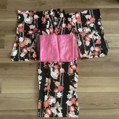 花柄着物 130サイズ 帯付き