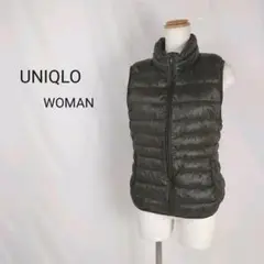 【美品】UNIQLO ウルトラライトダウンベスト 人気色カーキ インナーダウン