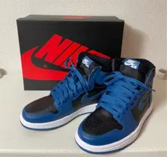 【美品】NIKE エアジョーダン1ハイ ダークマリーナブルー 23.0cm