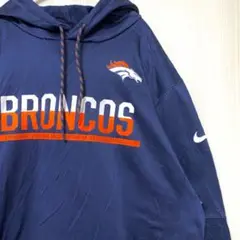 【NIKE】デンバー・ブロンコス パーカー ビッグロゴ NFL 人気 古着