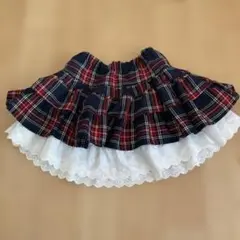 チェック柄フリルスカート 120cm