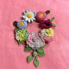 可愛いレースのお花リース