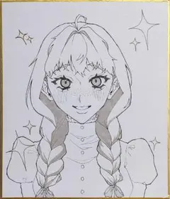 色紙イラスト　オリジナルイラスト　手書きイラスト