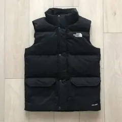 140ノースフェイス子供マットブラック艶なし黒ヌプシ ダウンベストジャケット
