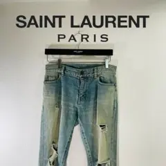 【美品】サンローラン ジーンズ XS ケリングタグ ダメージジーンズ