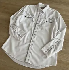 scully ウエスタンシャツ 白 古着 L